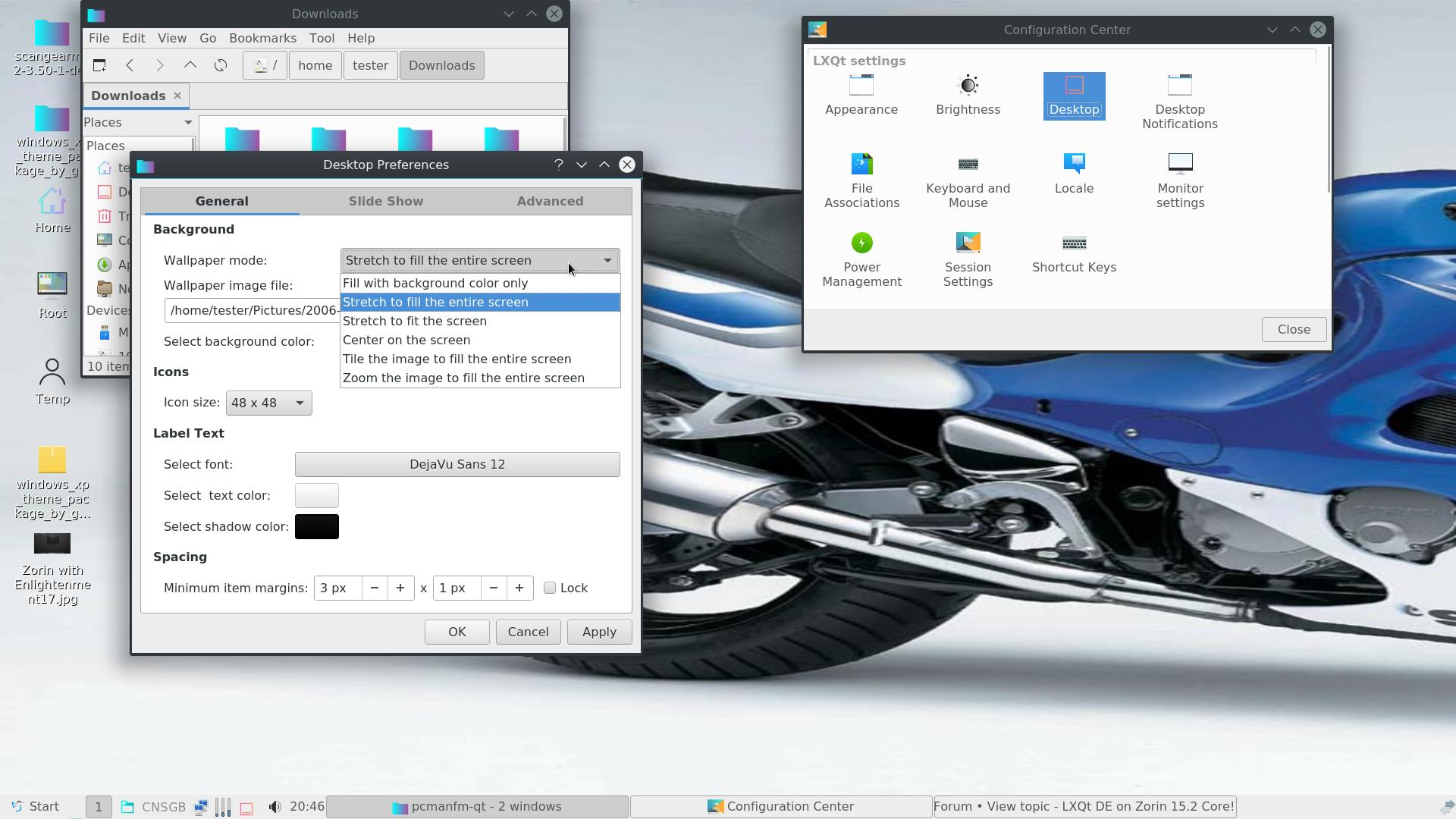 LXQt - how to change wallpaper mode.jpg